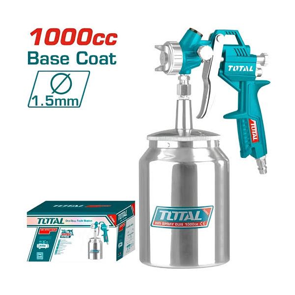  Súng Phun Sơn Dùng Khí Nén Total TAT11001 Béc phun 1.5mm Bình dưới 1000cc 