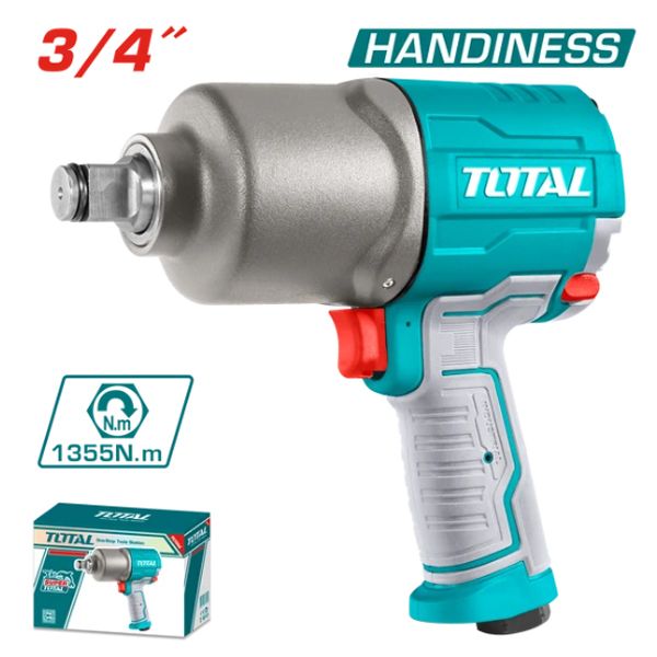  Súng Siết Bu Lông Khí Nén Total TAT40341 3/4" 1355Nm 7000 Vòng/Phút 