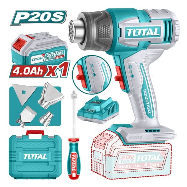  Máy khò hơi nóng dùng pin 20V Total TBLI20065 