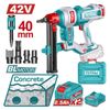 Máy bắn đinh bê tông 40mm dùng pin 42V Total TCNLI420602