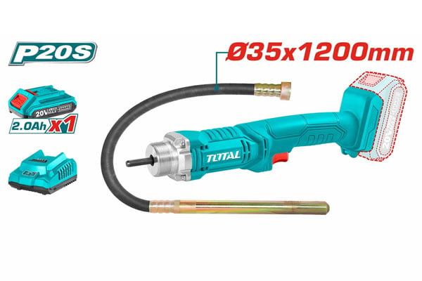  Máy đầm dùi bê tông dùng pin 20V Total TCVLI2023011 