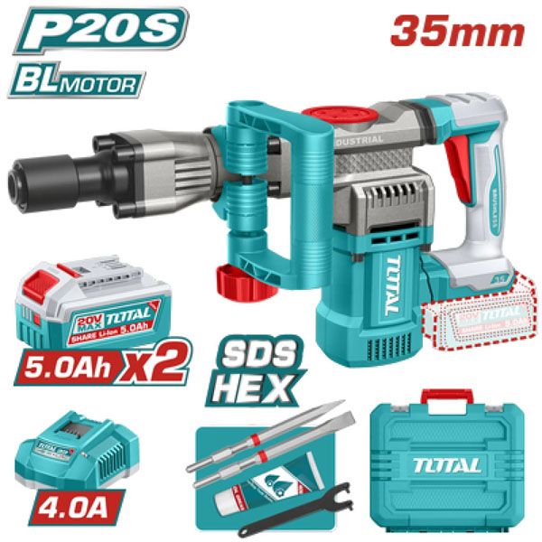  Máy đục bê tông dùng pin 20V Total TDBLI203582 
