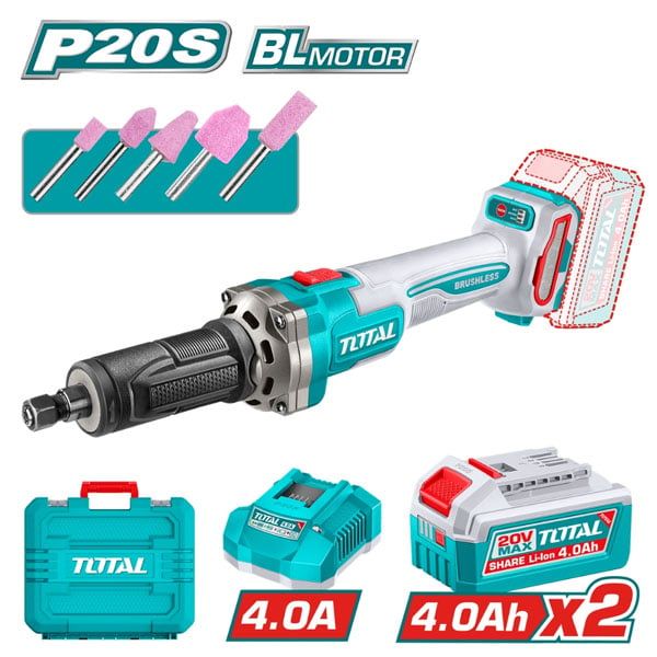  Máy mài khuôn dùng pin 20V Total TDGLI20012 
