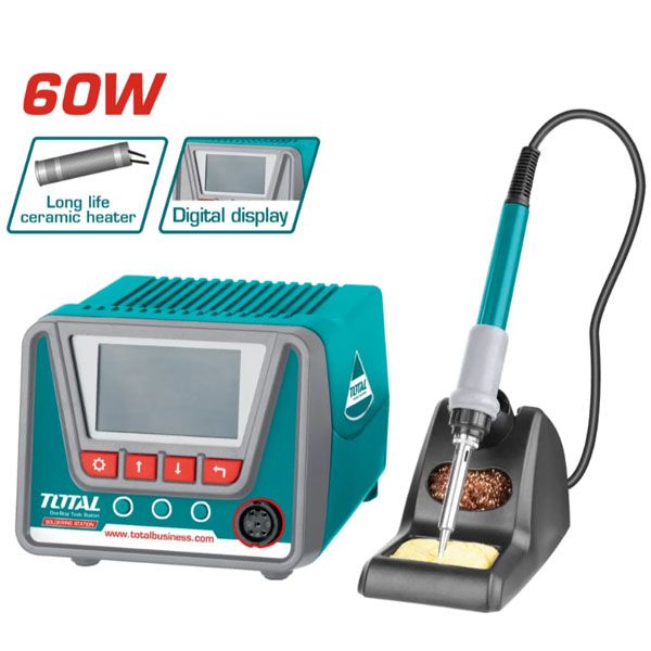  Mỏ hàn chì 60W để bàn màn hình kỹ thuật số Total TET160923 