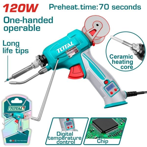  Mỏ hàn tự động cấp thiếc 120W Total TET360732 