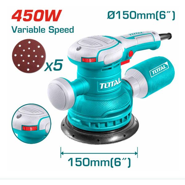  Máy chà nhám tròn 450W Total TF2061506 