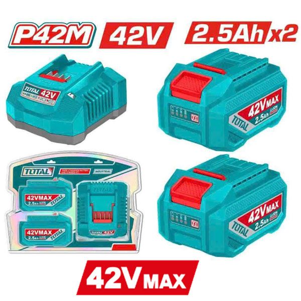  Bộ 2 pin và 1 sạc P42M 42Vx2.5Ah Total TFBCPM25221 