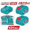 Bộ 2 pin và 1 sạc P42M 42Vx2.5Ah Total TFBCPM25221
