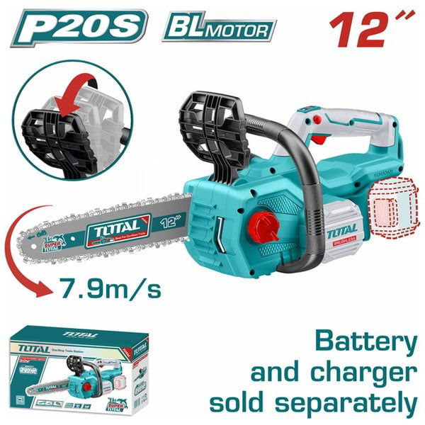  Máy Cưa Xích Dùng Pin Total TGSLI201262 20V 300mm (Kèm 2 Pin 4.0Ah và 1 Sạc) 
