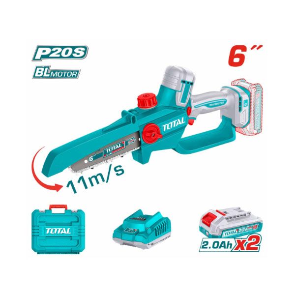  Máy cưa xích mini dùng pin 20V-6inch Total TGSLI20686 