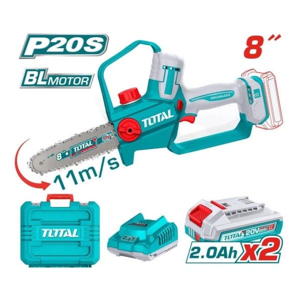 Máy cưa xích 8 inch dùng pin 20V Total TGSLI20882 
