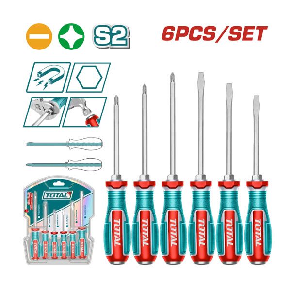  Bộ 6 tua vít đóng xuyên tâm Total TGTST0606 