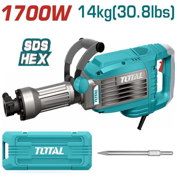  Máy đục bê tông Total TH217068 1700W lục giác 30mm Chính Hãng 