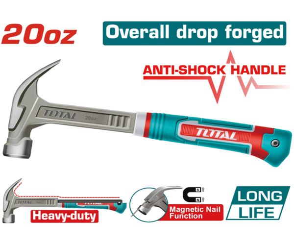  Búa nhổ đinh tay cầm chống sốc 20oz/ 560g Total THCH61020L 