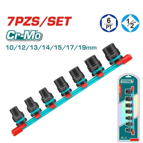  Bộ 7 đầu tuýp 1/2 inch Total THKISD12073 