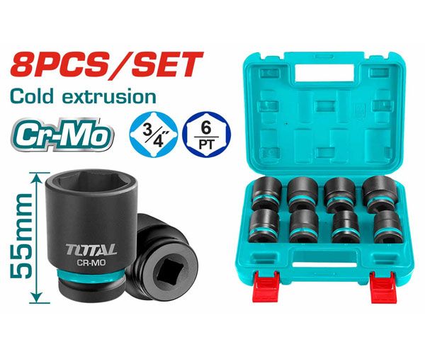  Bộ 8 đầu tuýp 3/4 inch Total THKISD34081 
