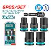 Bộ 6 đầu tuýp 3/8 inch kèm đầu chuyển đổi cao cấp Total THKISD38062