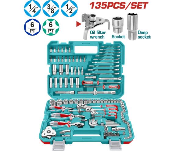  Bộ đồ nghề đa năng 135 chi tiết Total THKTHP21356 