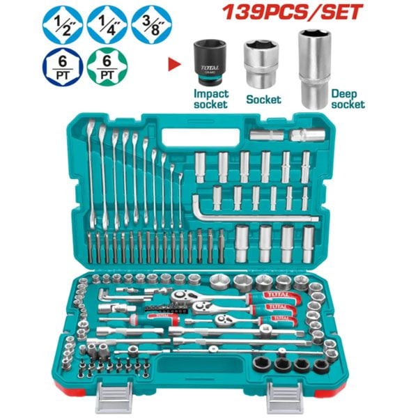  Bộ đồ nghề đa năng 139 chi tiết Total THKTHP21396 