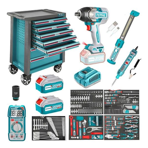  Bộ 396 món trong tủ xe đẩy đựng công cụ Total THPTCS83962 