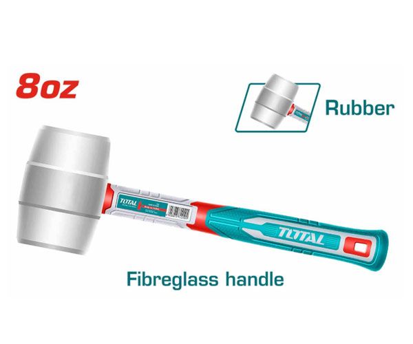  Búa cao su trắng cán sợi thủy tinh 8oz/ 220g Total THRUH6908 