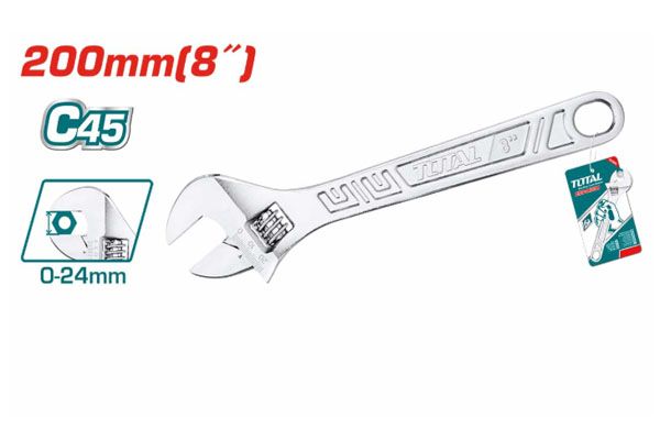  Mỏ lết ngắn 8 inch/200mm Total THT101083 