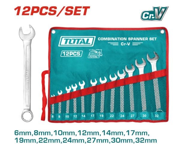  Bộ cờ lê vòng miệng 12 chi tiết 6-32mm Total THT1022122 