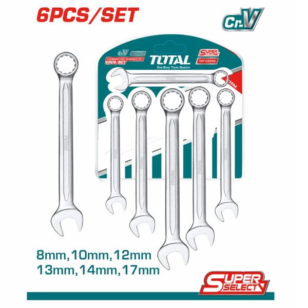  Bộ cờ lê vòng miệng 6 chi tiết 8-17mm Total THT102266 