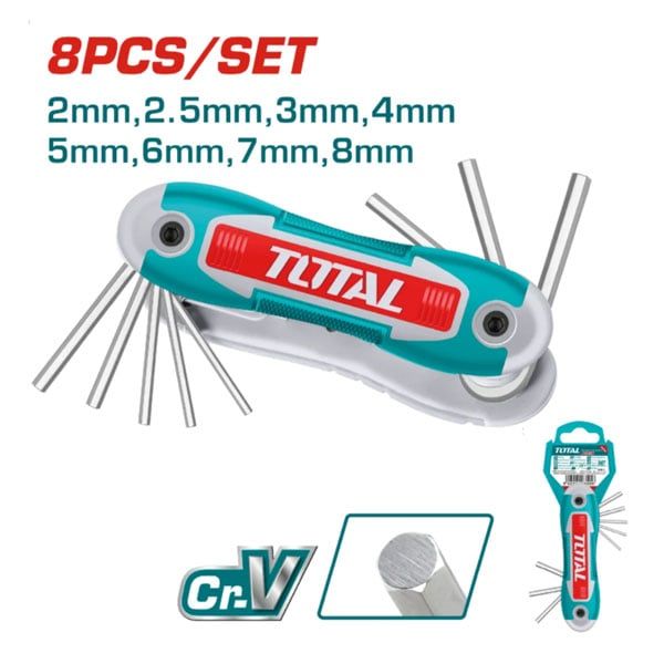  Bộ lục giác xếp 8 chi tiết đầu bằng Total THT1061826 