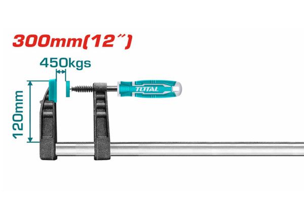  Kẹp chữ F 120x300mm Total THT1321201 