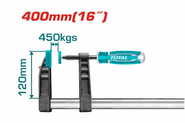  Kẹp chữ F 120x400mm Total THT1321202 