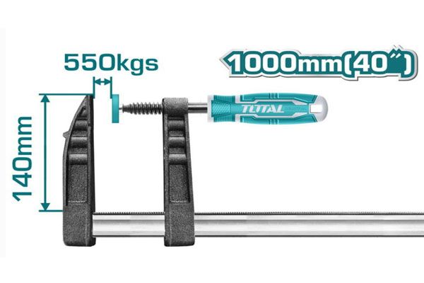  Kẹp chữ F 140x1000mm Total THT1321401 