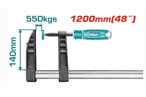  Kẹp chữ F 140x1200mm Total THT1321402 