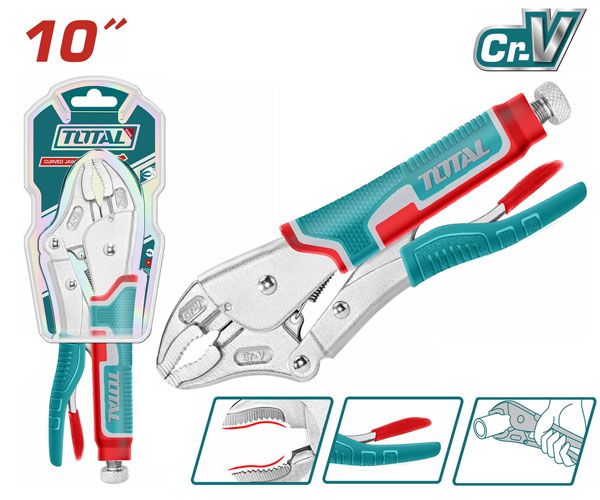  Kìm bấm hàm cong 10 inch/250mm Total THT191001 