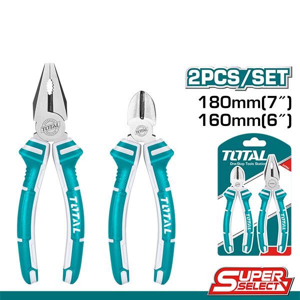  Bộ 2 kìm răng 7 inch và kìm cắt 6 inch Total THT1K0201 