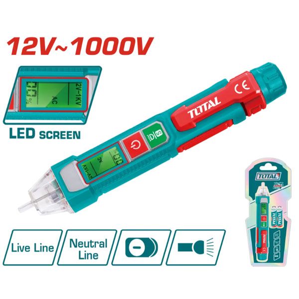  Bút dò điện áp AC 12V-1000V có màn hình LED Total THT210003 