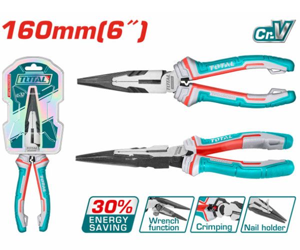  Kìm mũi nhọn mỏ dài cao cấp 6 inch/160mm Total THT220606S 