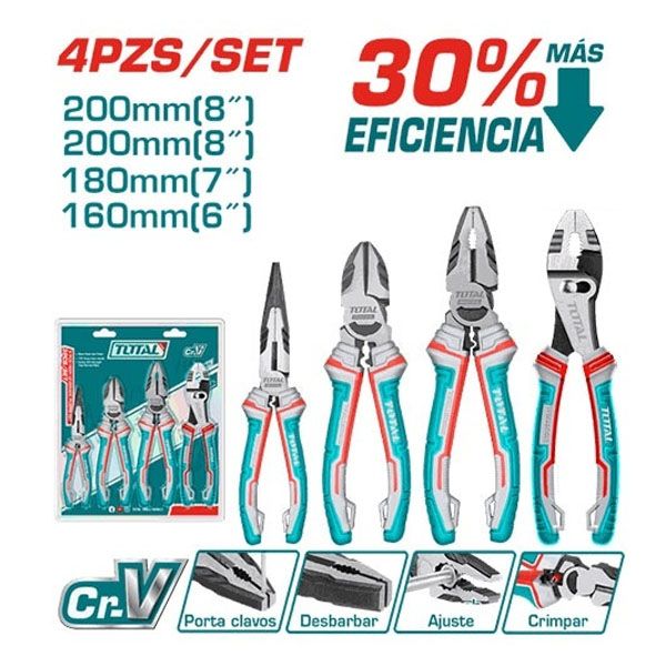  Bộ 4 kìm đa năng Total THT2K0498 