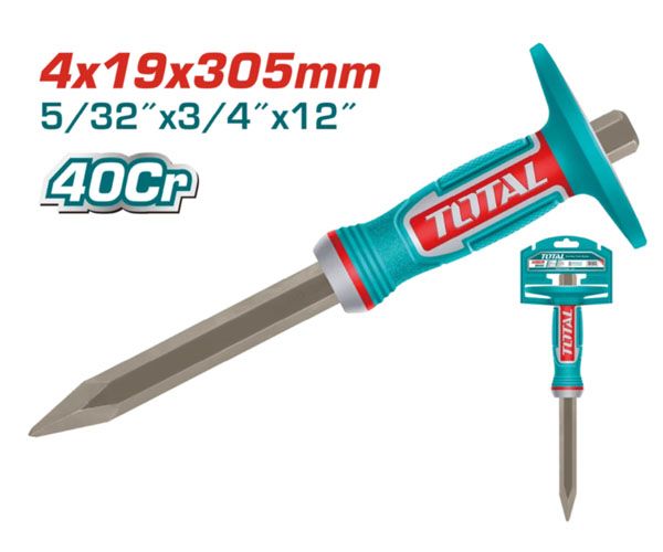  Đục bê tông mũi nhọn 4x19x305mm Total THT4530419 