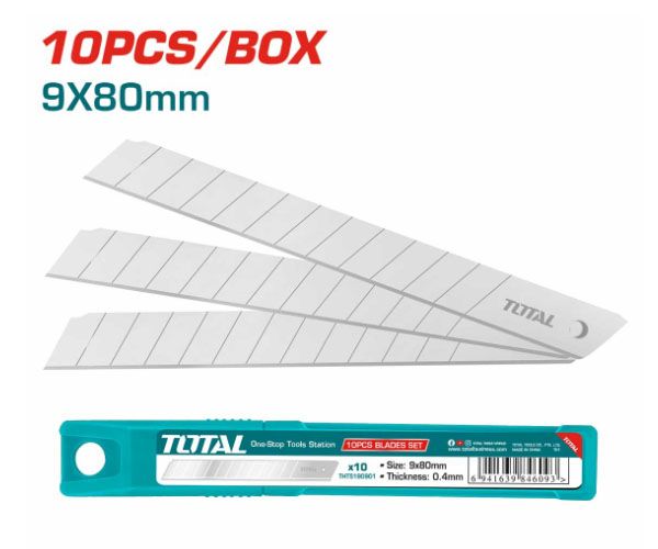  Bộ 10 lưỡi dao rời 9x80mm Total THT5190901 