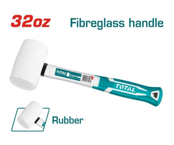  Búa cao su trắng cán sợi thủy tinh 32oz/ 900g Total THT763236 