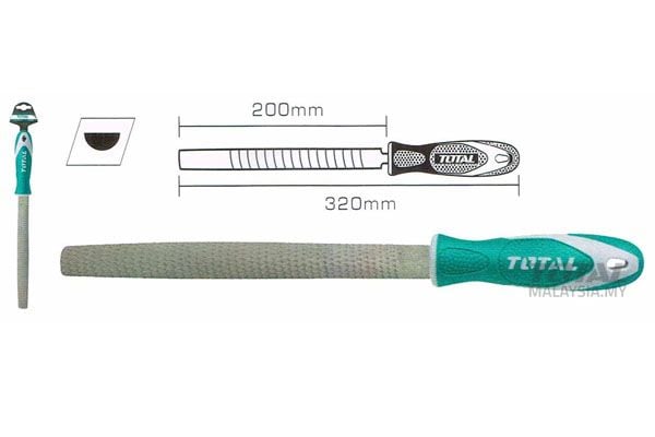  Giũa gỗ bán nguyệt 200mm Total THT91686 