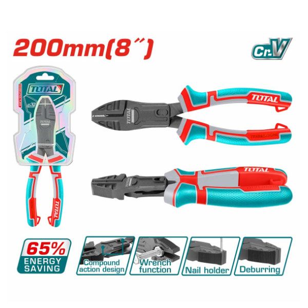  Kìm răng trợ lực 8 inch/200mm Total THTC510806 