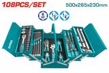  Bộ 108 cần và đầu tuýp 1/4 và 1/2 inch Total THTCS121081 