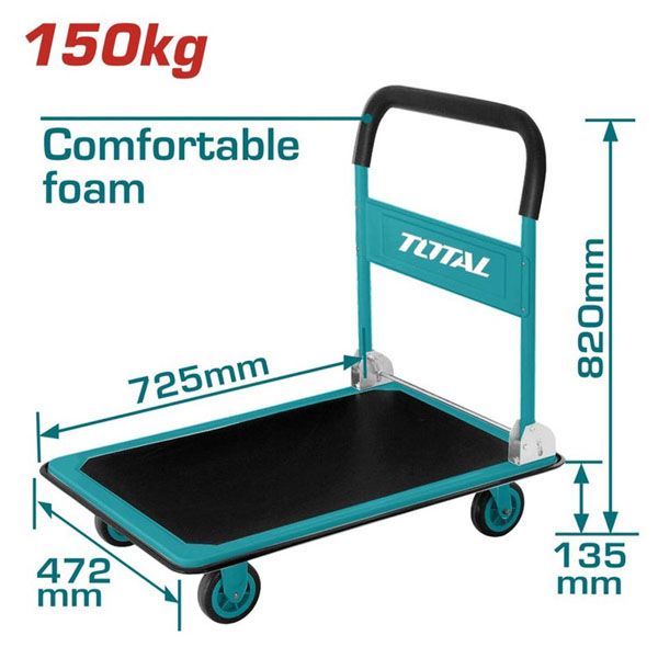  Xe đẩy hàng 4 bánh 150Kg Total THTHP11502 