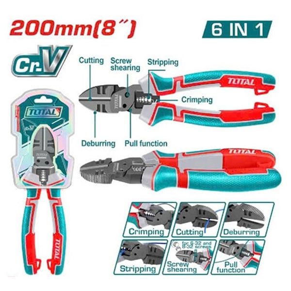  Kìm cắt đa năng 8 inch 6 trong 1 Total THTMF386 