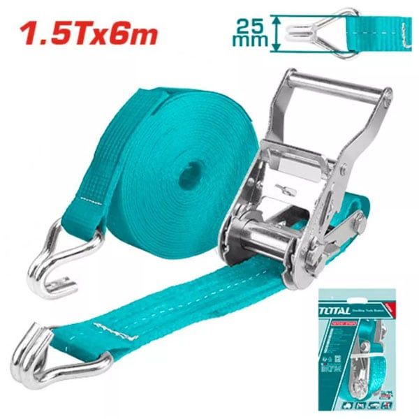  Dây đai chằng hàng tăng đơ có móc chữ J 1.5Tx6m Total THTRS2061 