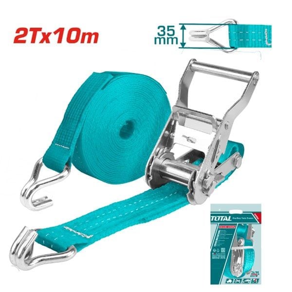  Dây đai chằng hàng tăng đơ có móc chữ J 2Tx10m Total THTRS2101 