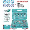 Bộ đầu tuýp đa năng 201 chi tiết cao cấp Total THTS082016