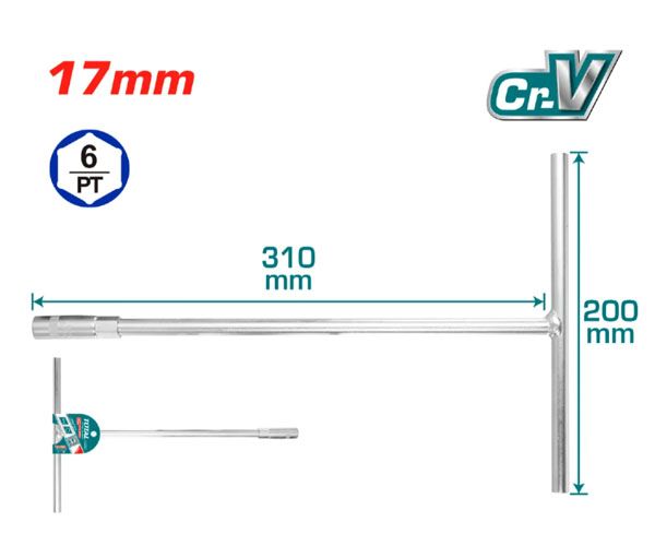  Cần siết chữ T 17mm Total THTSW1706 
